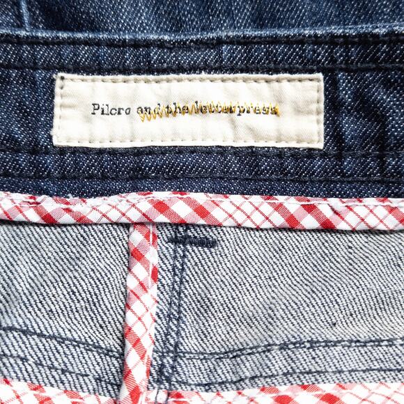 Pilcro Women’s Denim Skirt Size 27 Modern Preppy Denim Academia Dark Wash Mini - Picture 4 of 5